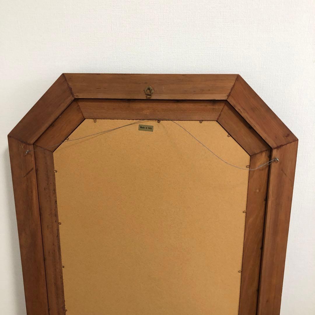 アンティーク 壁掛け鏡 イタリア製 八卦鏡 ウォールミラー