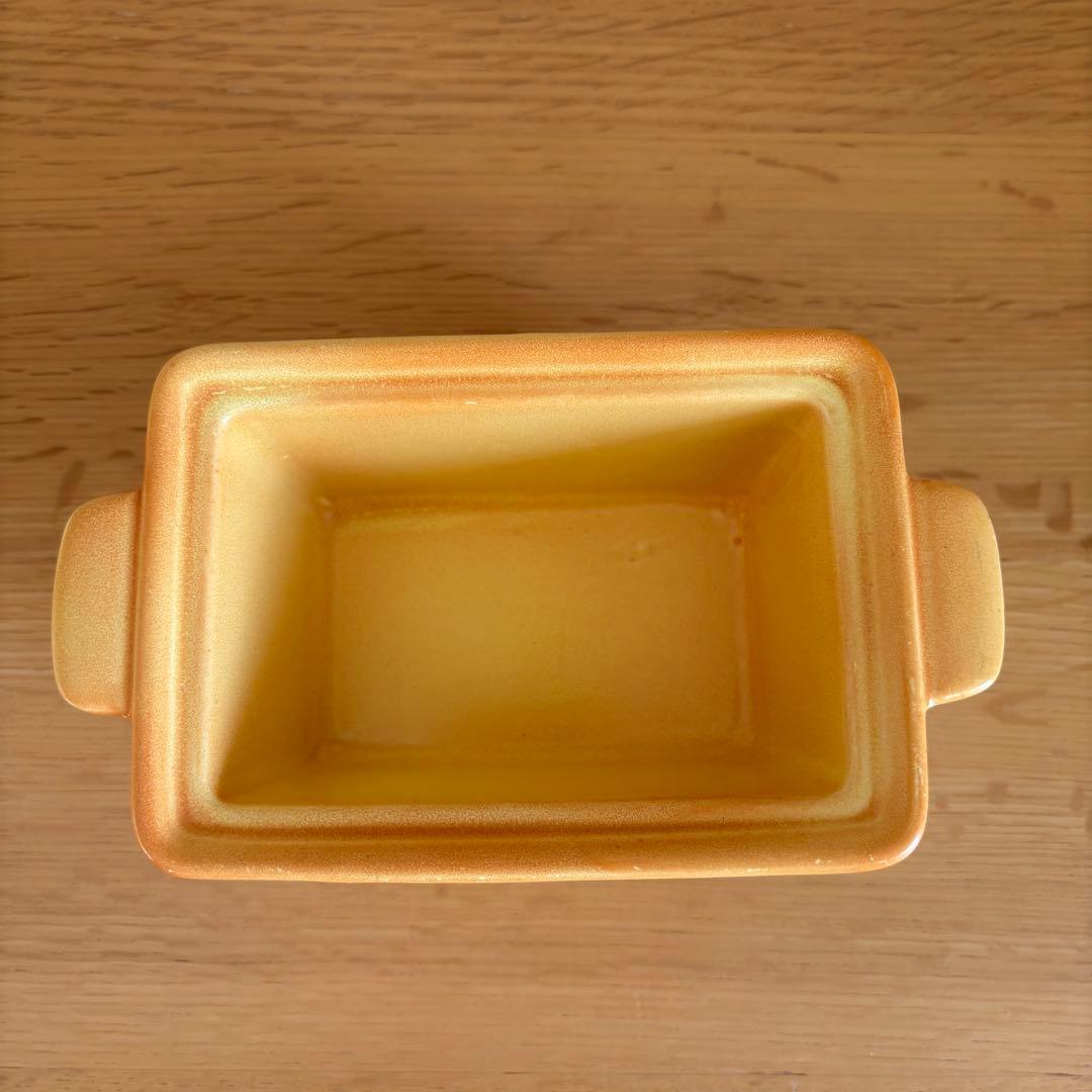 希少 新品未使用 TAXCO ヴィンテージ 陶器製 テリーヌ 型クリームオレンジ