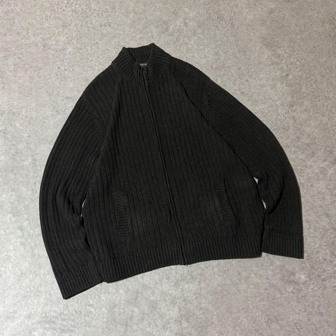 00s セントジョンズベイ ドライバーズニット コットンニット カーキ Lサイズ