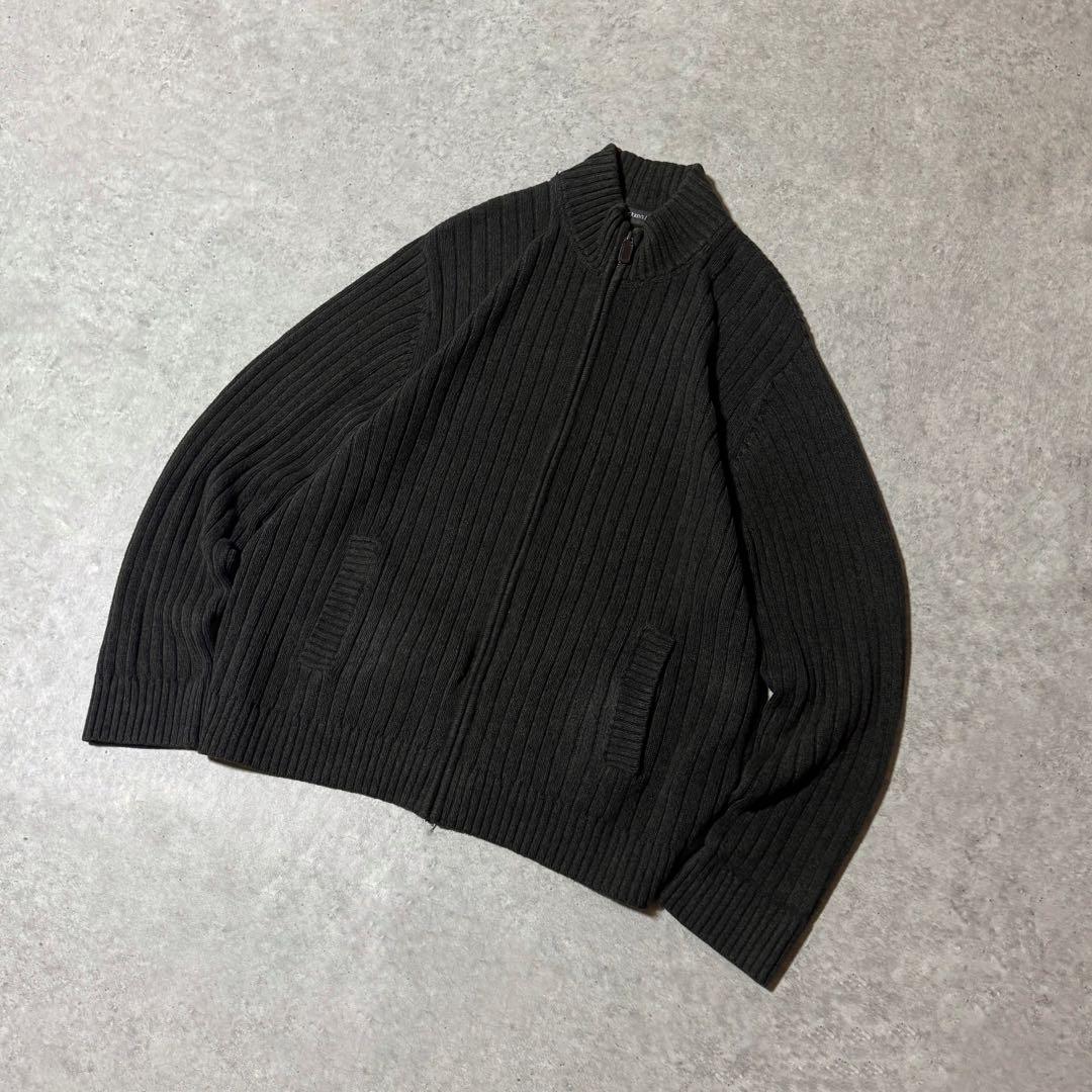 00s セントジョンズベイ ドライバーズニット コットンニット カーキ Lサイズ