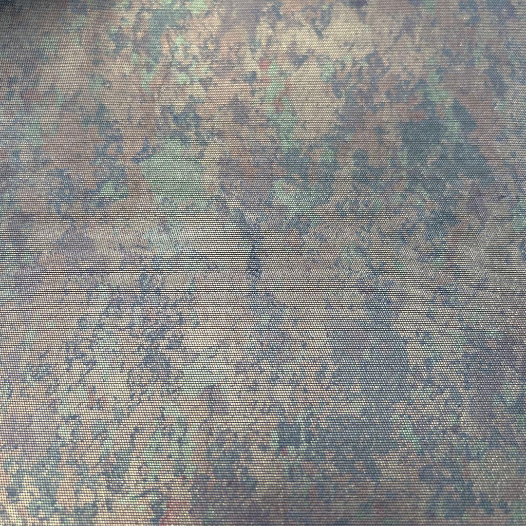 【本金箔 金泥箔】シルク製 六通柄袋帯 金色と茶色のグラデーション0105