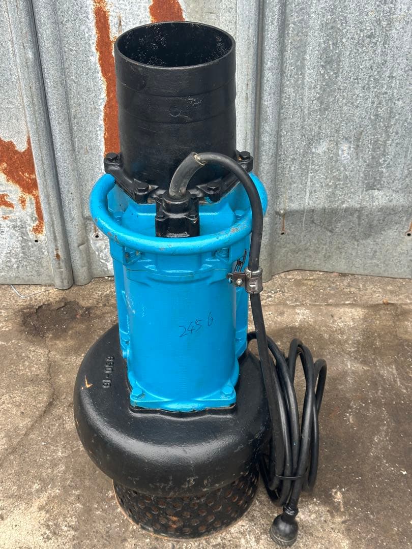 大4.ツルミ排水用水中ポンプKRS-85.5三相 200V 50Hz 5.5kW