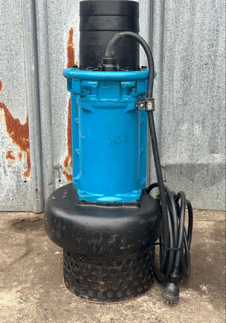 大4.ツルミ排水用水中ポンプKRS-85.5三相 200V 50Hz 5.5kW