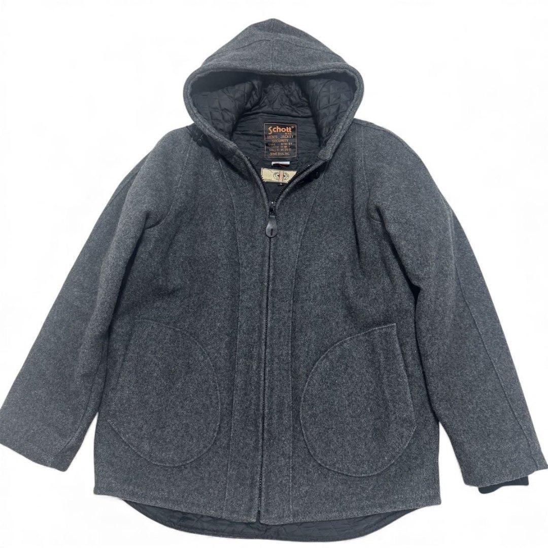 ⭐Schott × BEAMS　別注⭐メルトン　フーディー　パーカー　コート　S