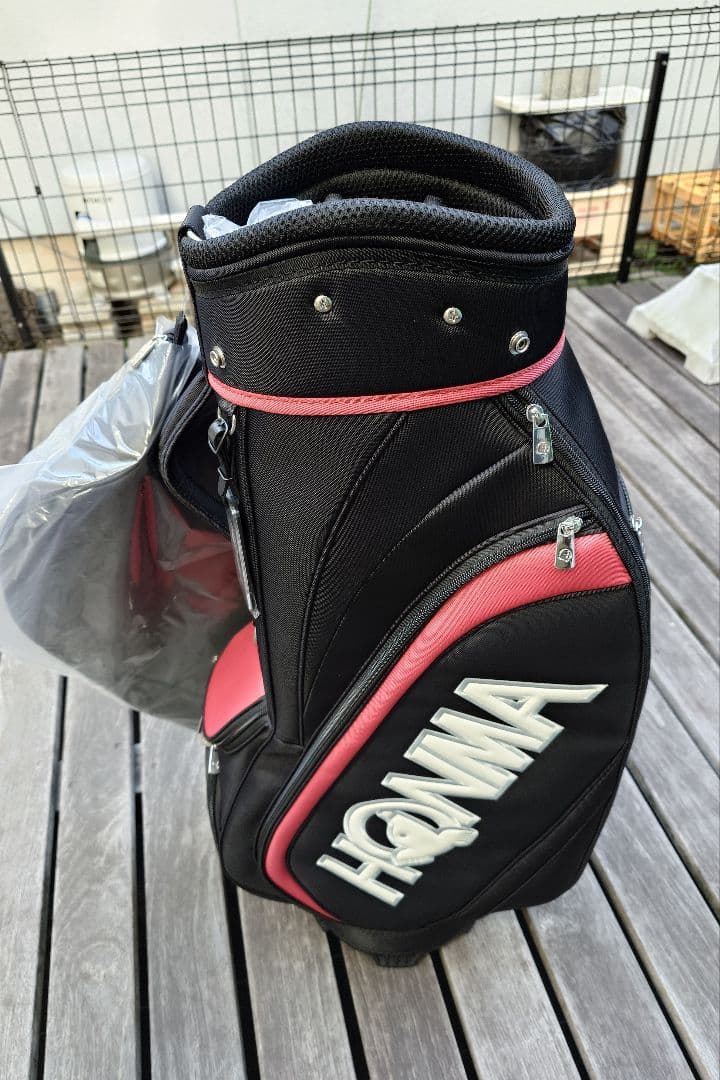 HONMA ブラック/レッド キャディバッグ　ゴルフ　バック