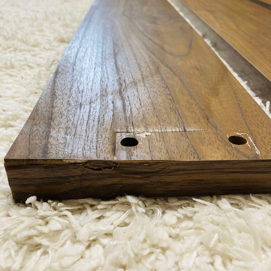 【良品】ロウヤ　すのこベッド　木目調　ローベッド フレーム　セミダブル