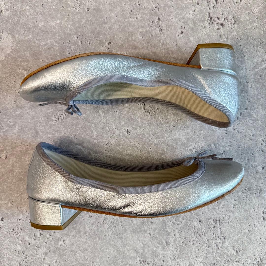 美品✨ Repetto Camille バレエリーナ 36 1/2 シルバー