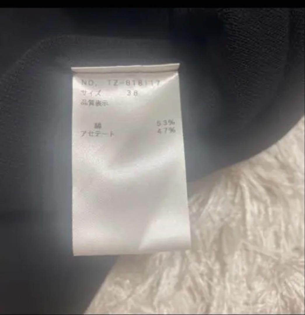 M'S GRACY 黒 長袖カーディガン リボン付き