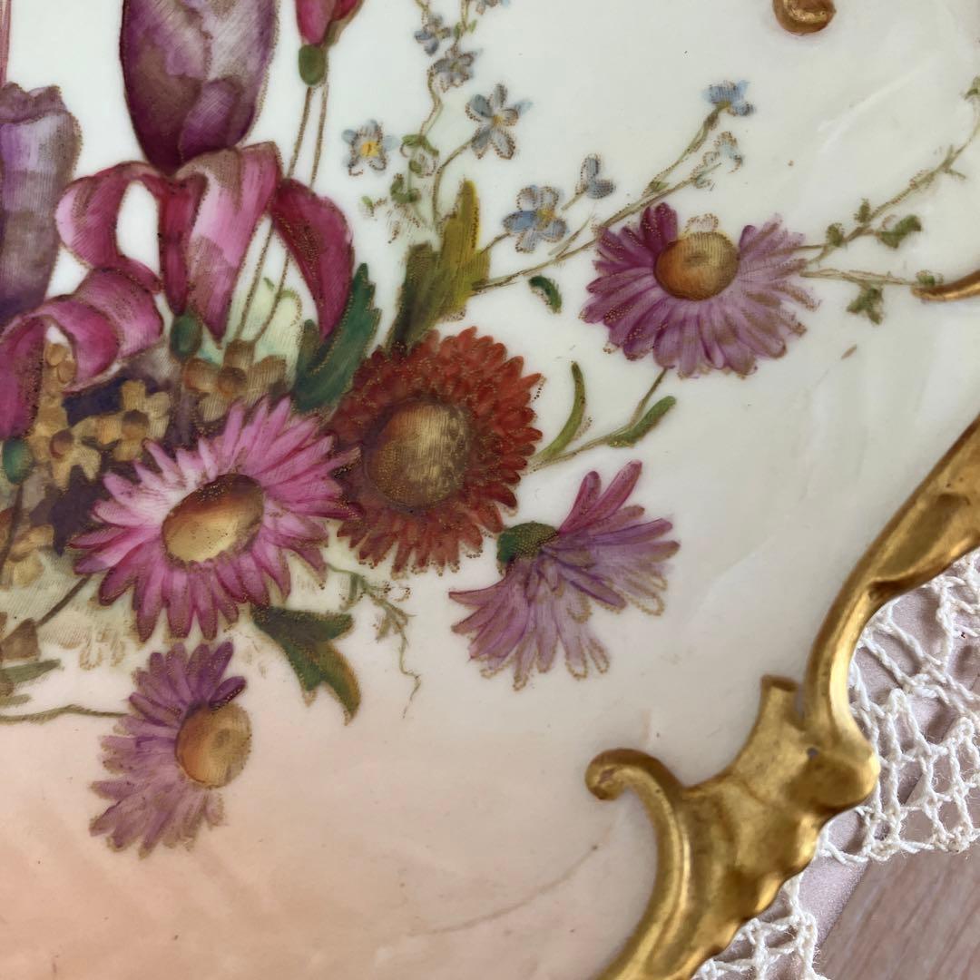 英国アンティーク　ロイヤルウースター　ブラッシュアイボリープレート