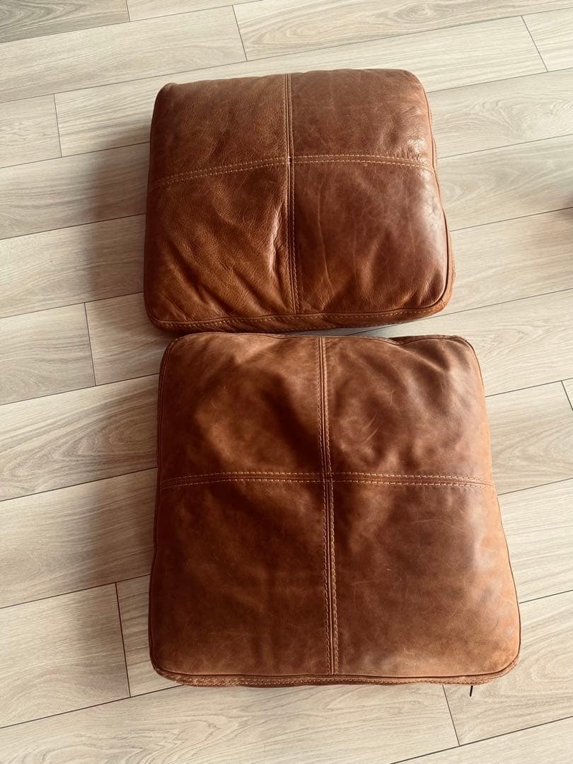 最終クラッシュゲート 2.5人掛けソファ 本革 ヴィンテージ調レザークッション付