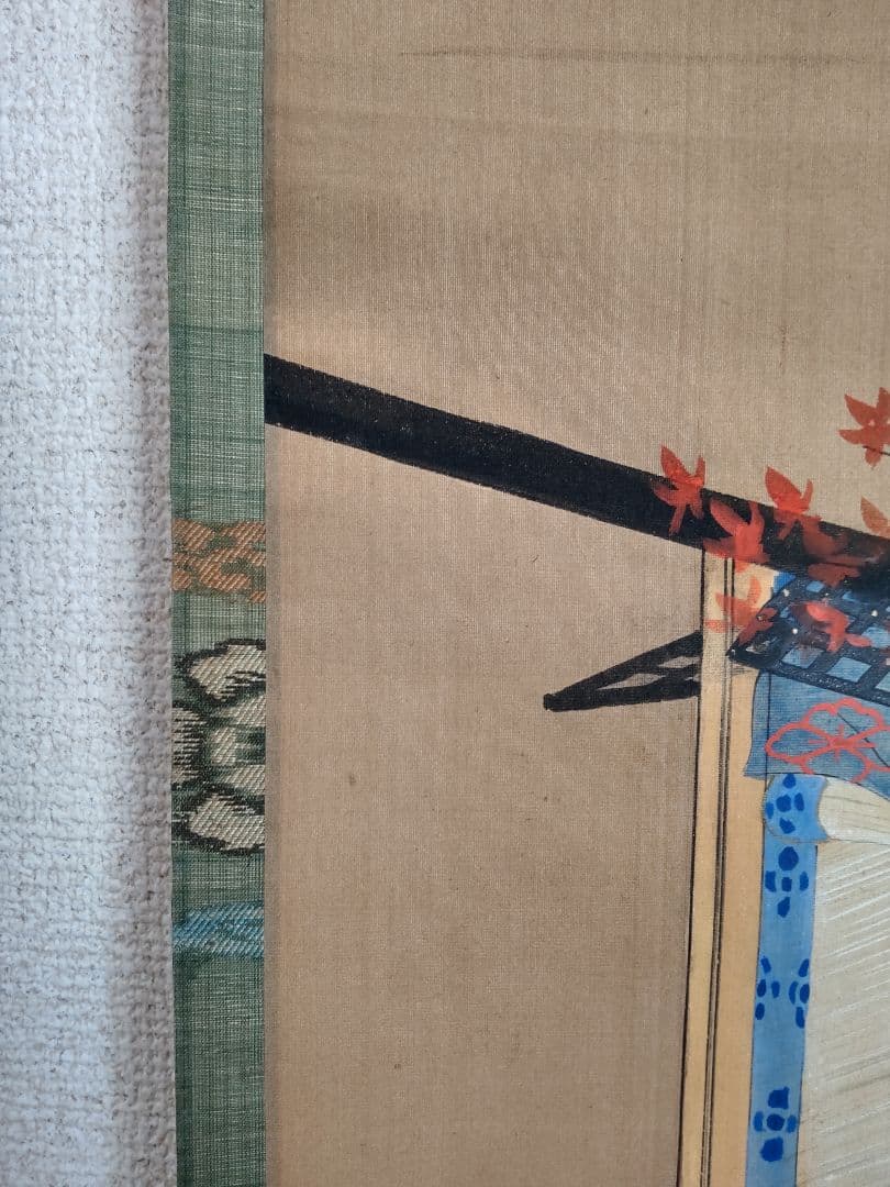 土佐光芳之紅葉之圖掛軸