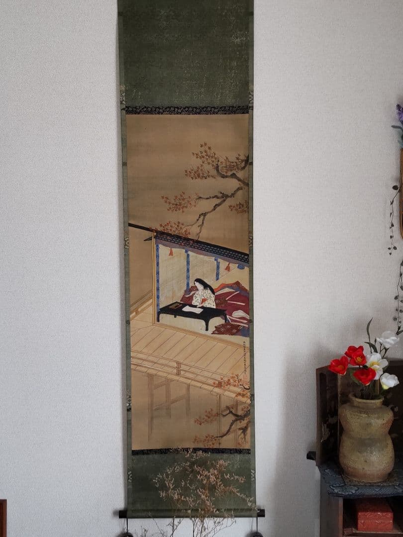 土佐光芳之紅葉之圖掛軸