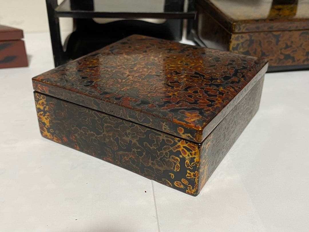 ♦明治時代工芸品 花見 野立て用 四段携帯弁当箱 提重 漆器 古美術品 骨董品