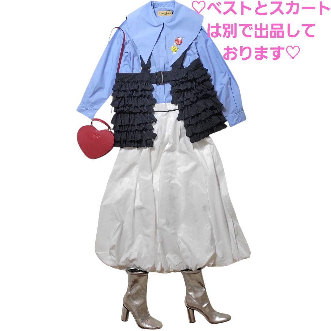 ♡受注生産♡トーマスマグパイ♡ ビッグカラー シャツ サックス