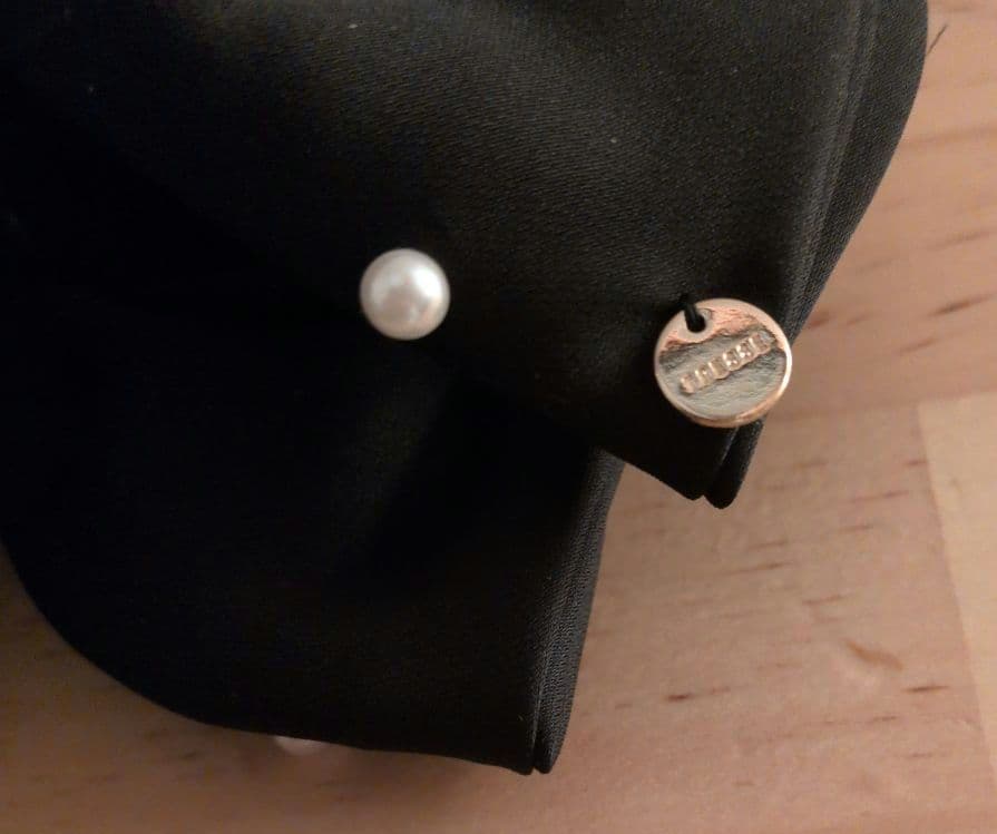 tresse サテンパール　リボンバレッタ