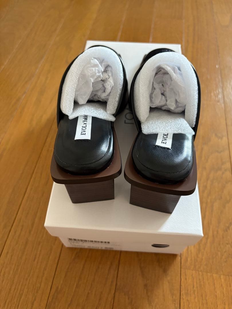 EVOL×Yukko コラボチュールサンダル AY30508 ブラック Sサイズ