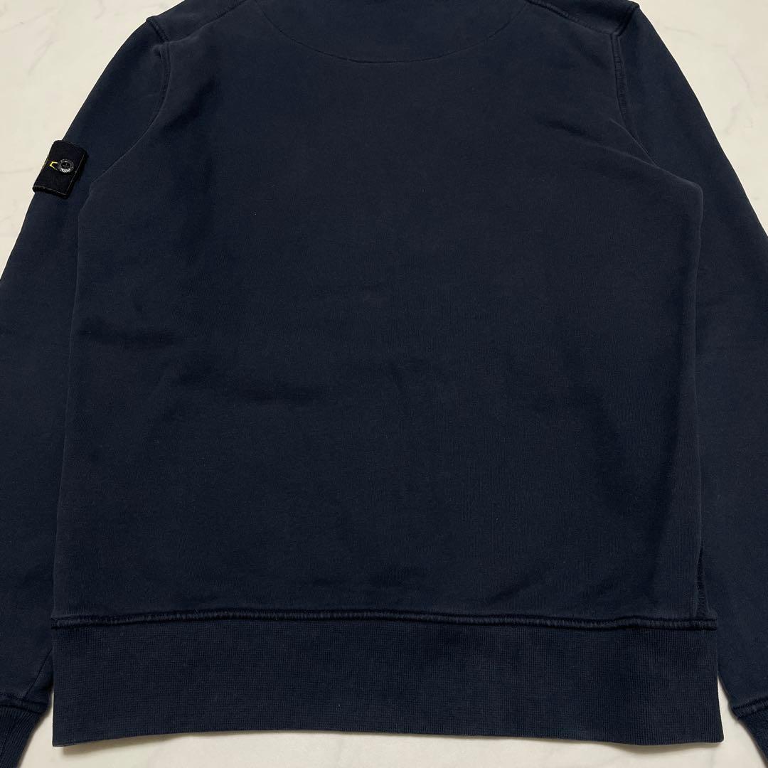 STONE  コットン　クルーネック　トレーナー　ネイビー　Sサイズ