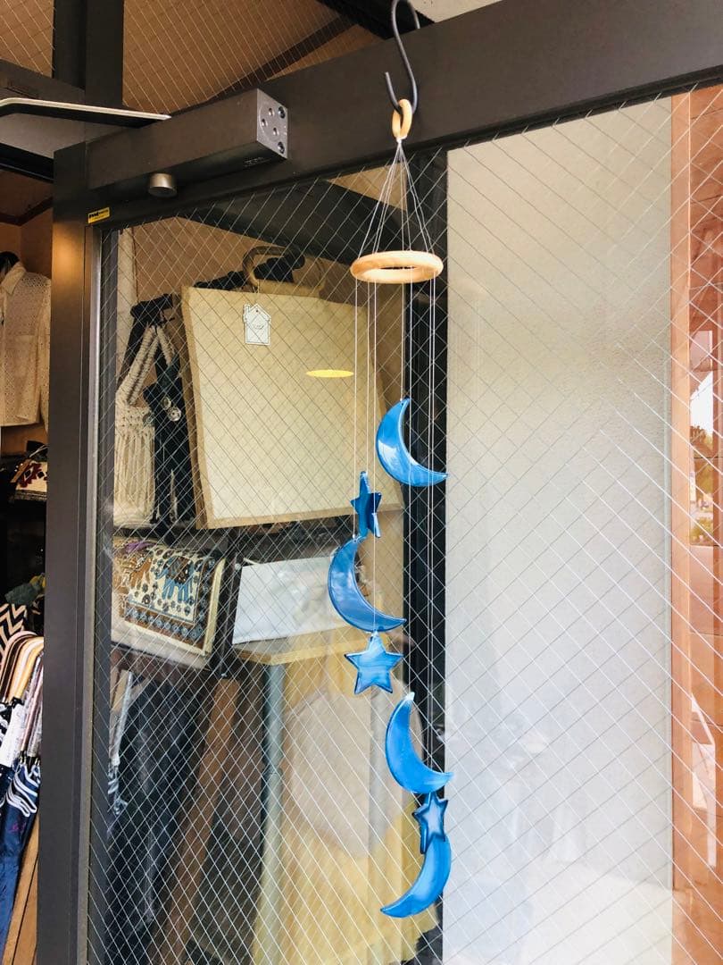 天然石メノー風鈴　ムーン月　スター星　ウィンドチャイム　サンキャッチャーNO2