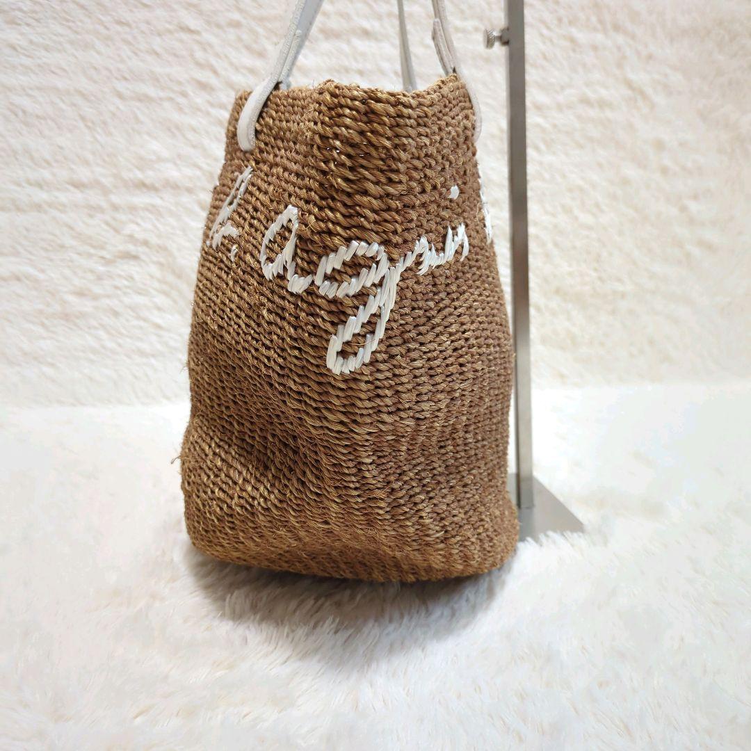 agne's b. アニエスベーボヤージュ　カゴバッグ トートバッグ　ロゴ刺繍
