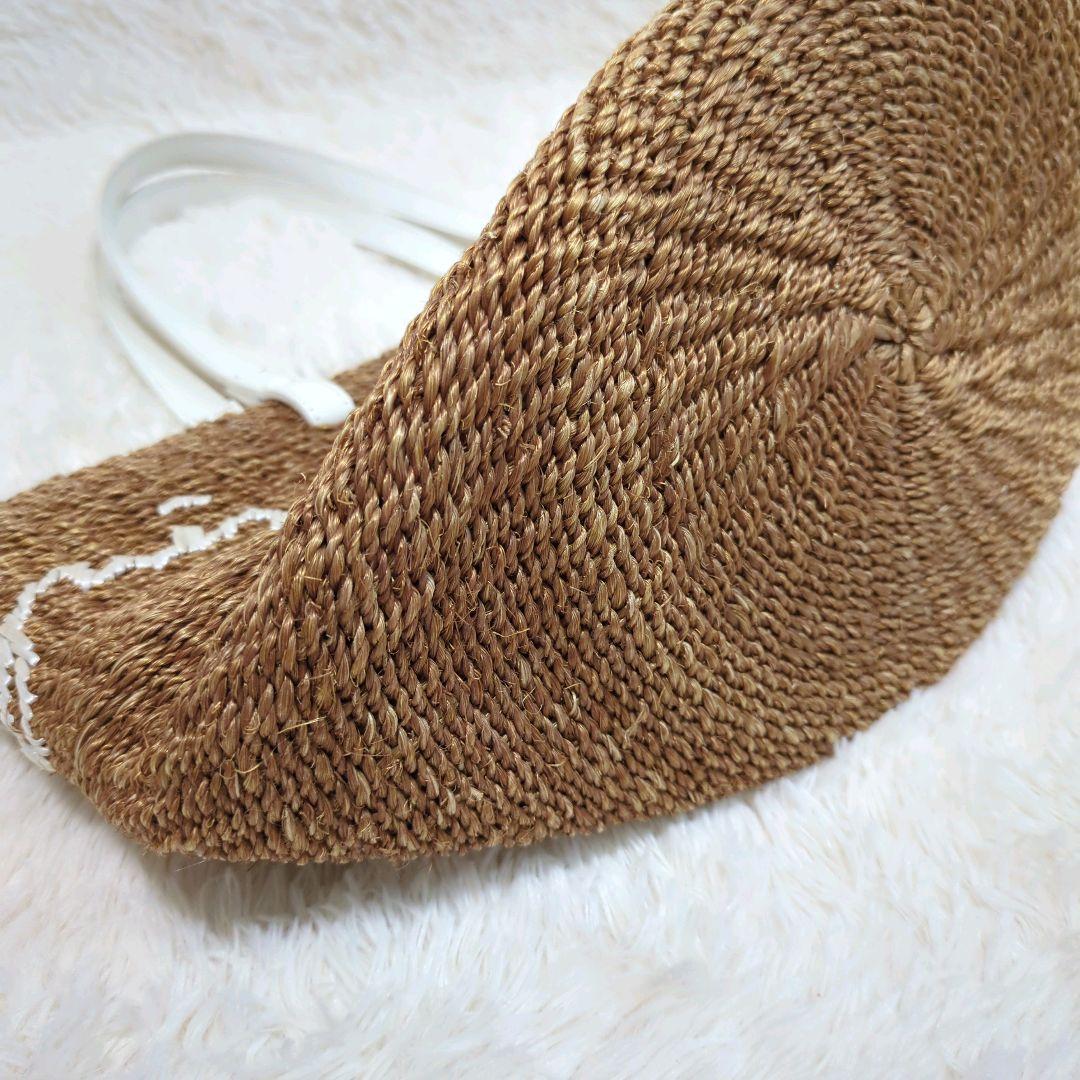 agne's b. アニエスベーボヤージュ　カゴバッグ トートバッグ　ロゴ刺繍