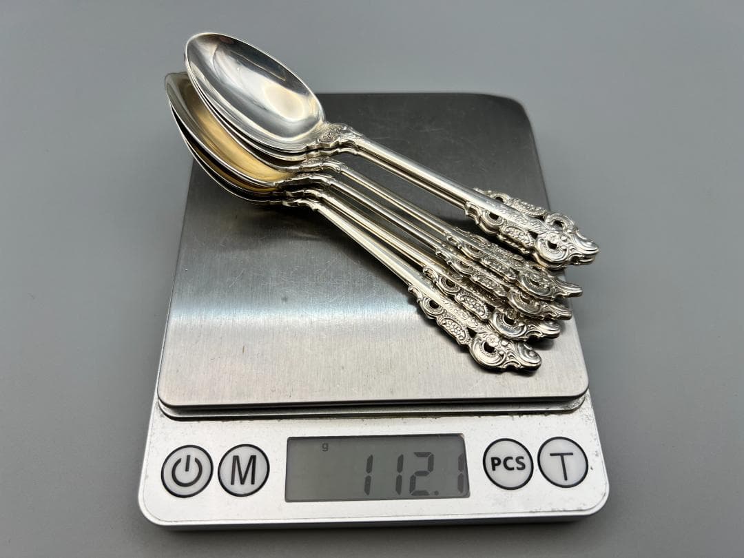 ユリッペ　銀製　MIYATA刻印　スプーン　６点セット　重量約：112g