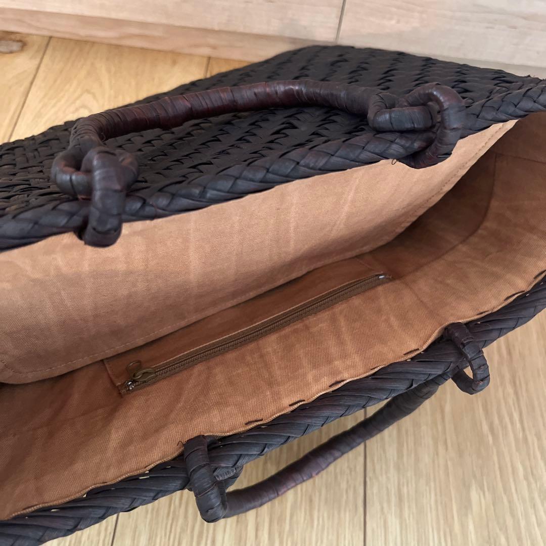 国産山葡萄　山葡萄かごバッグ大　網代編み