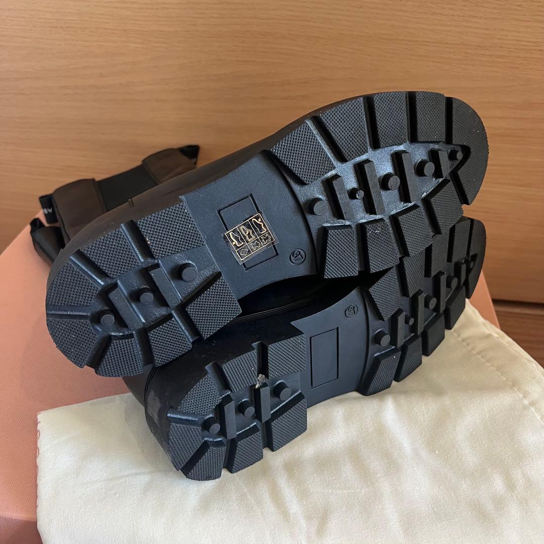 FABIO RUSCONI トラックソールサイドゴアブーツ ロゴ