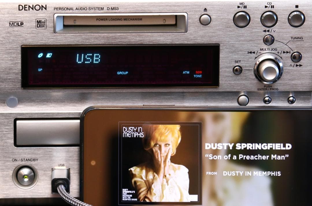 DENON　D-MS3　CD/MD/TUNER/USB　コンポ+スピーカー　美品