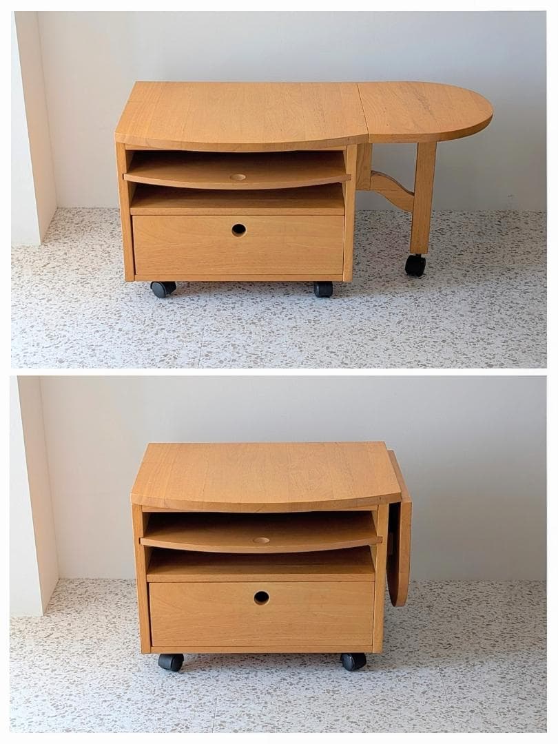 00s OLD エクステンション キャスター ワゴン バタフライ ローテーブル