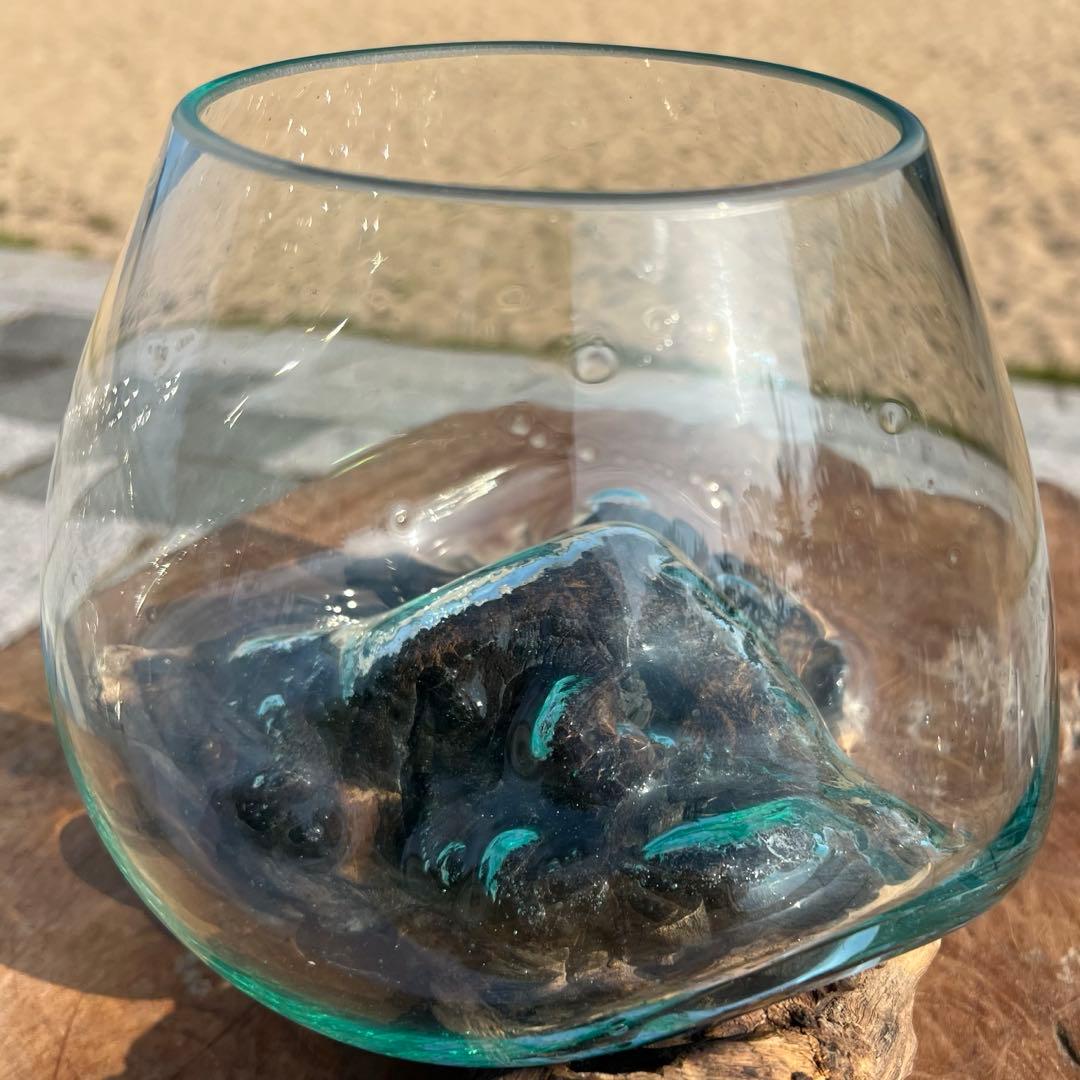 流木ガラス オブジェ中P 花瓶 金魚鉢 ガーデニング テラリウム 観賞魚 容器