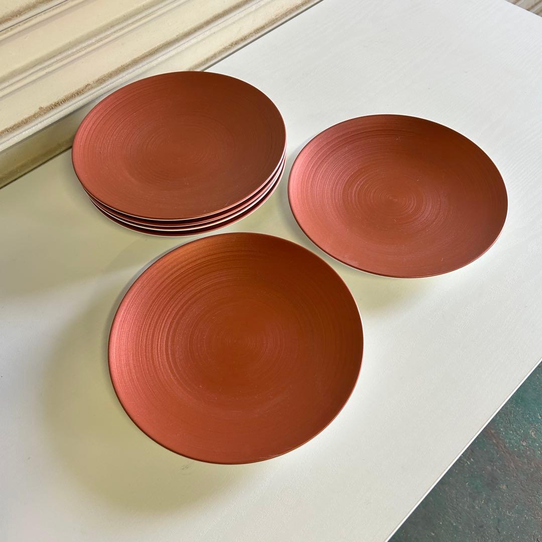 CE65 ビレロイ&ボッホ 6枚 食器 洋食器 ドイツ製 レッド コッパーグロウ