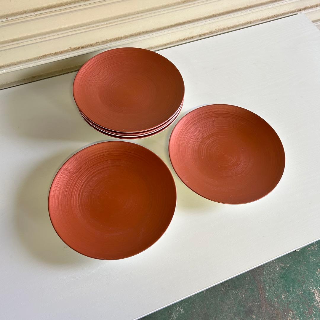 CE65 ビレロイ&ボッホ 6枚 食器 洋食器 ドイツ製 レッド コッパーグロウ