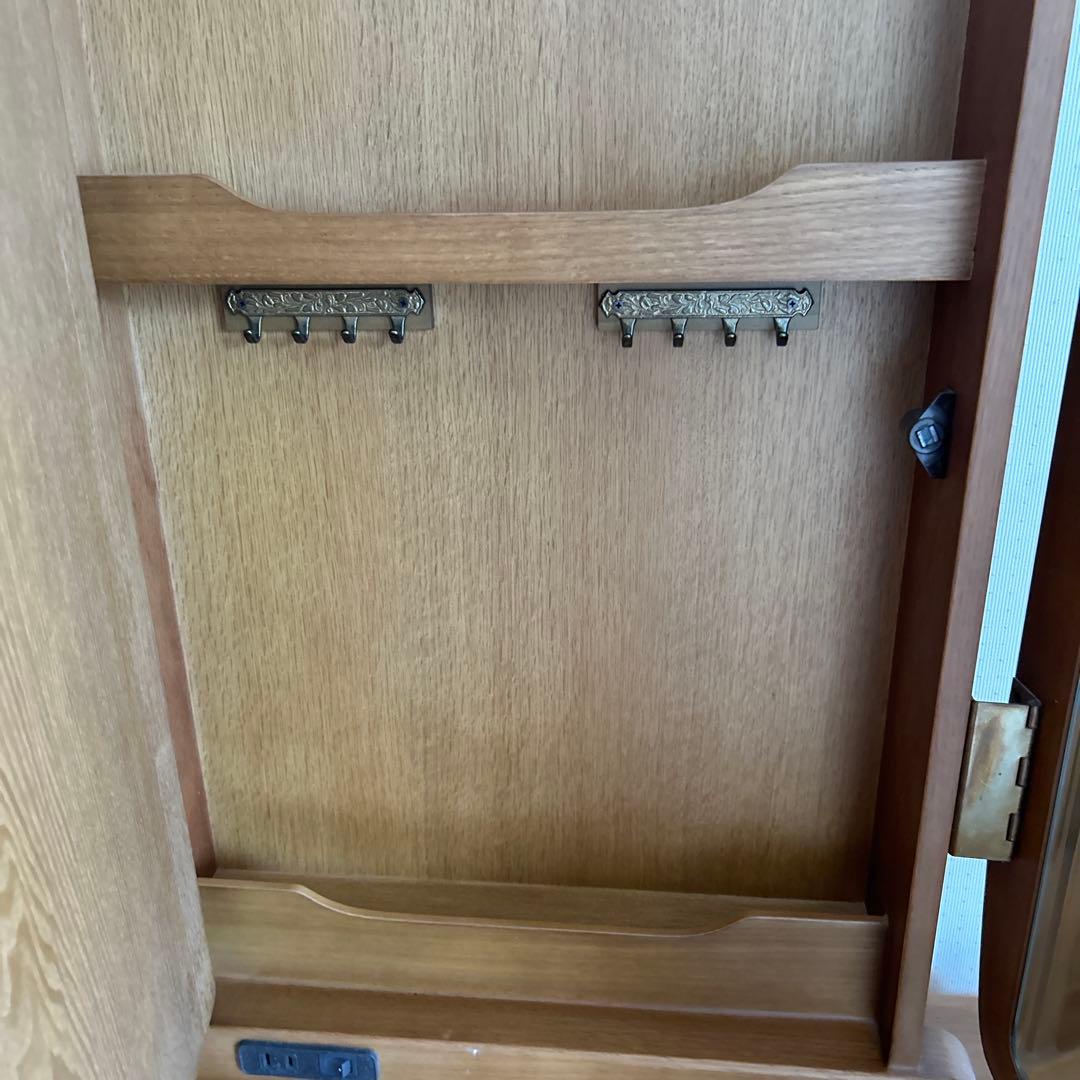 鏡台　高級三面鏡　オーク　隠し扉　フランスミラー　　椅子別売り