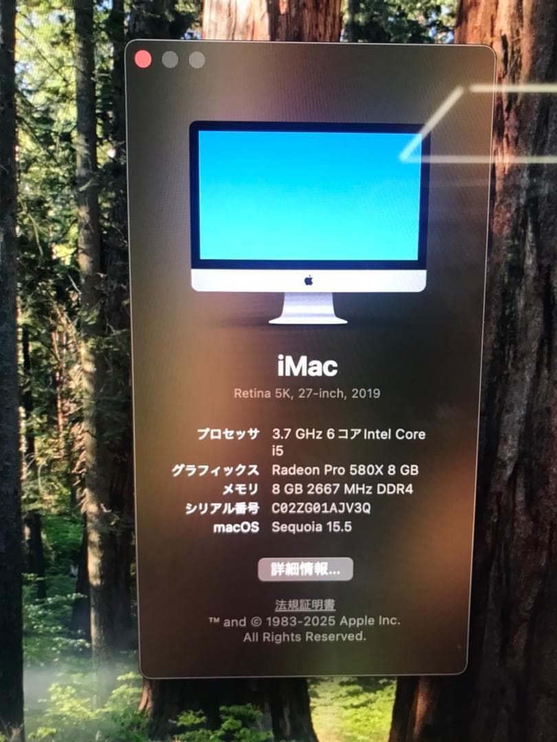 iMac Retina 5K 27インチ 2019