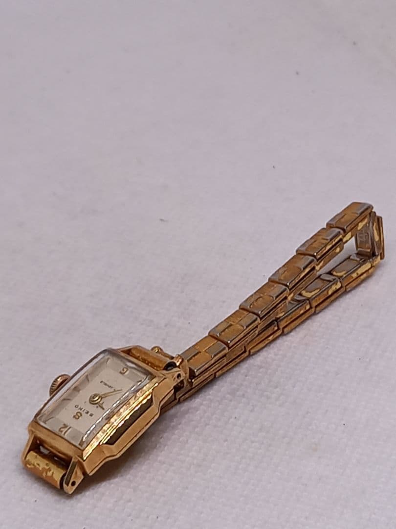SEIKO K18ゴールド 時計　レディース　Sマーク　蛇　ART DECO