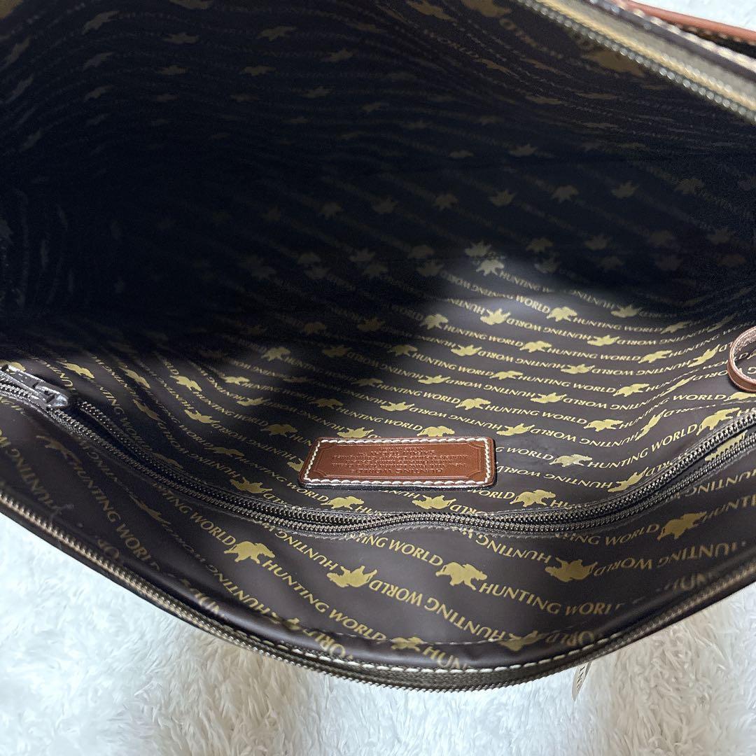 【新品】ハンティングワールド 高級ビジネスバッグ タグ付き 2WAY A4収納可