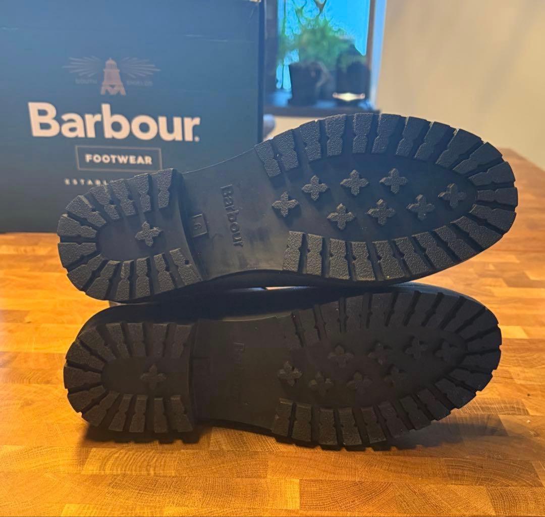 【新品未使用品】Barbour ブラック レインシューズ サイドゴア