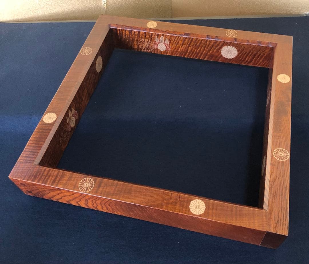 《R》茶道具 吹漆 高台寺蒔絵 炉縁 中村宗悦 共箱 元箱　260202く3