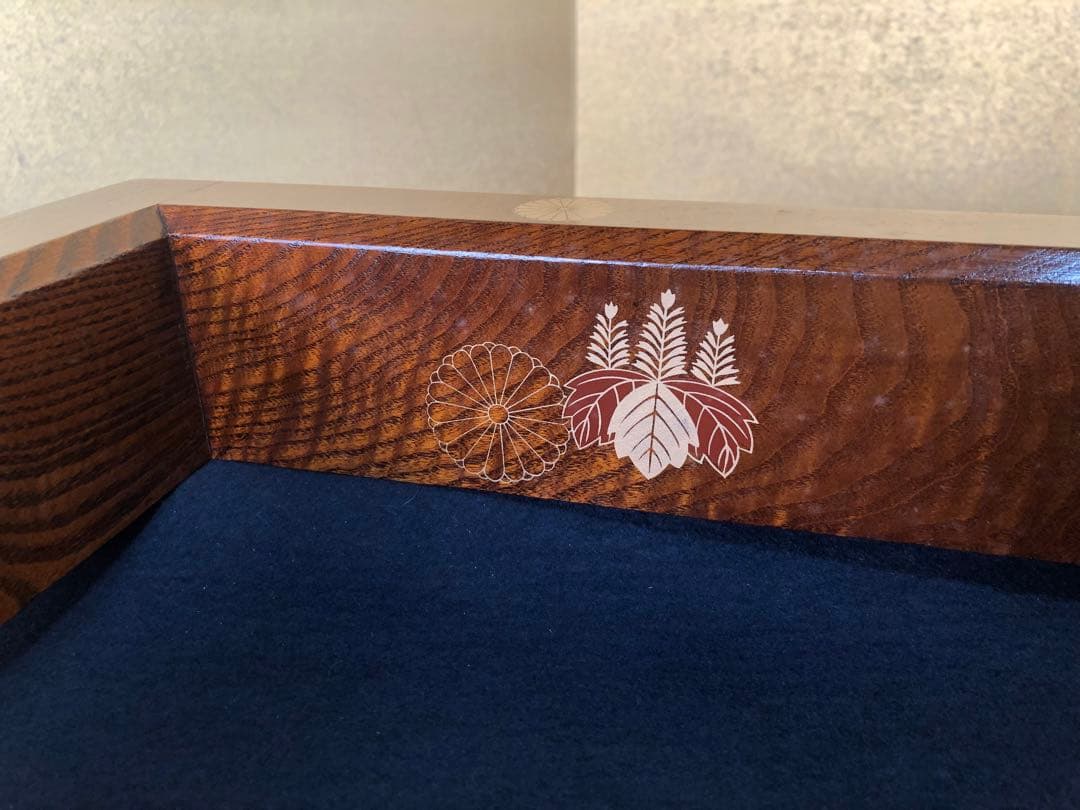 《R》茶道具 吹漆 高台寺蒔絵 炉縁 中村宗悦 共箱 元箱　260202く3