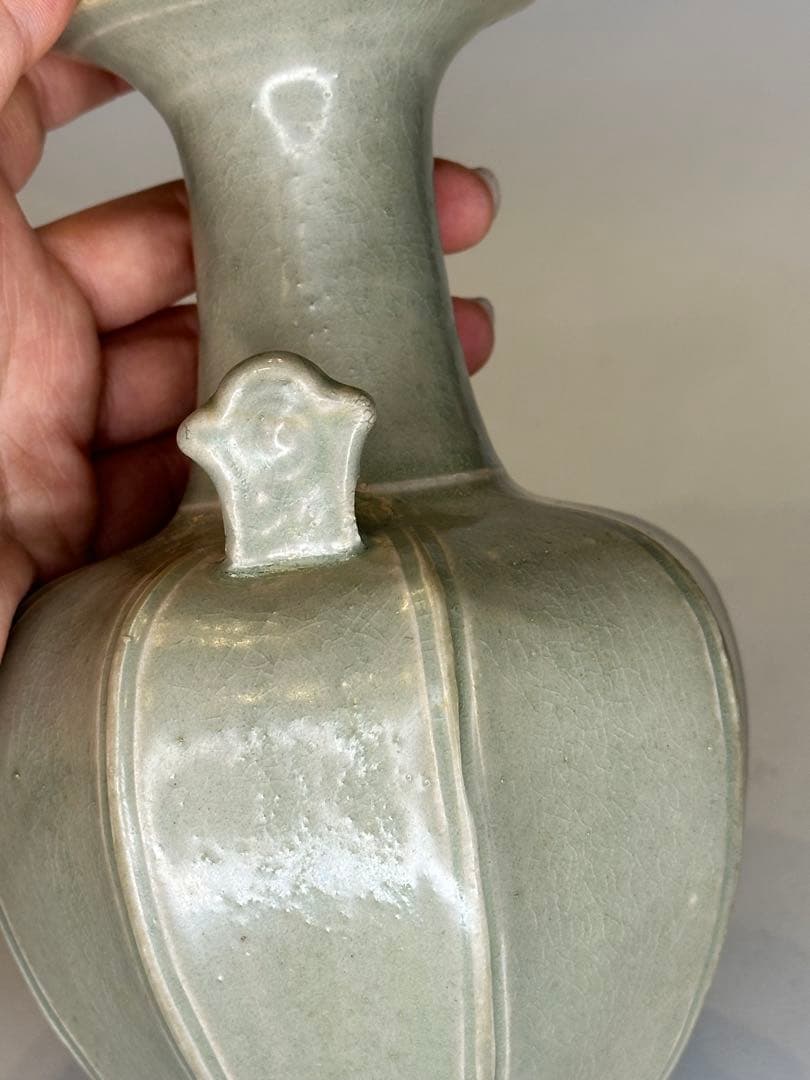 宋代 貫耳瓶 花瓶 陶磁器 古美術 時代物