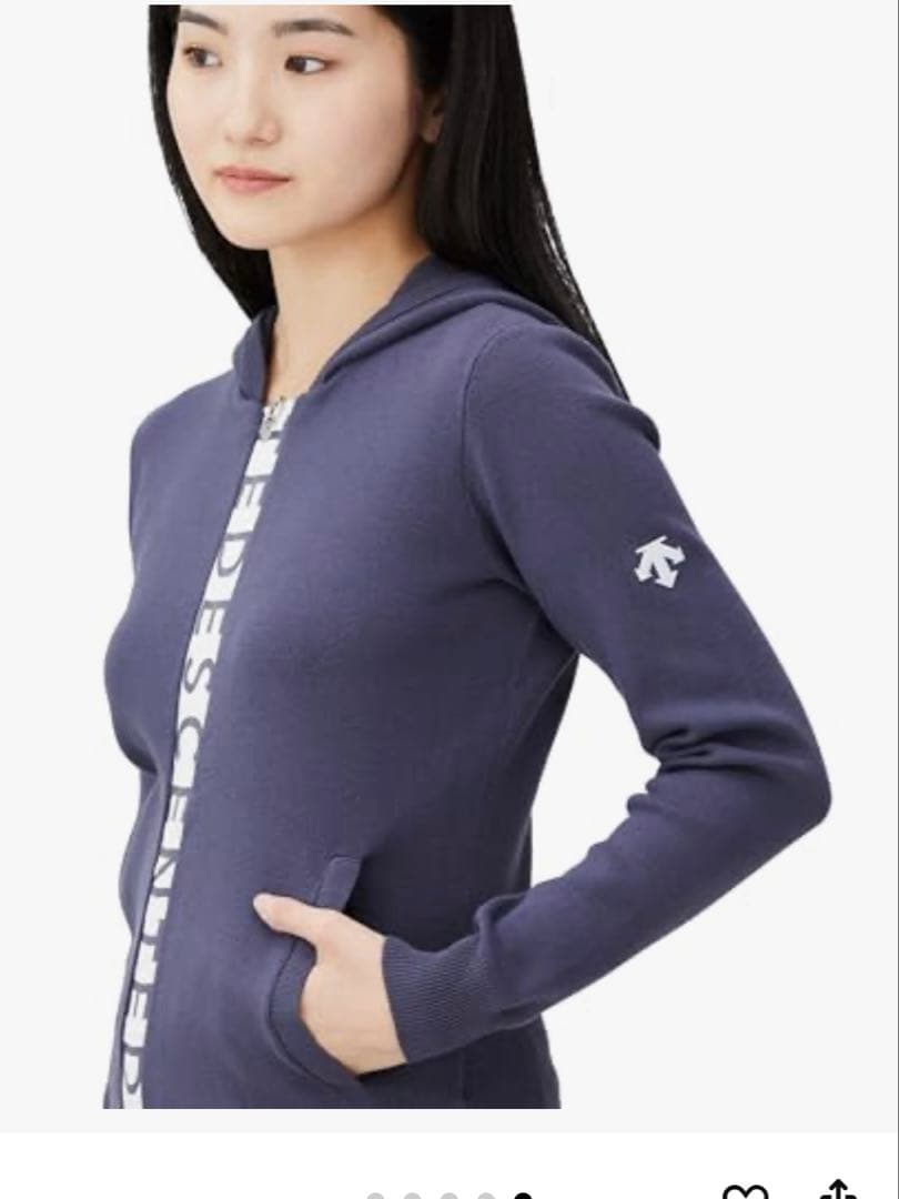 ◽️未使用　DESCENTE デサントゴルフ　ロゴフルジップニット　パーカー　M