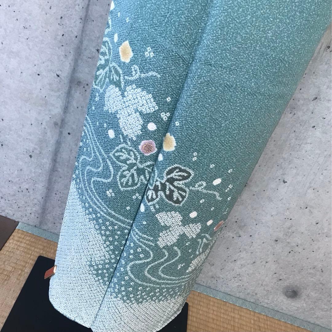 正絹　上質な訪問着　絞り柄　袷