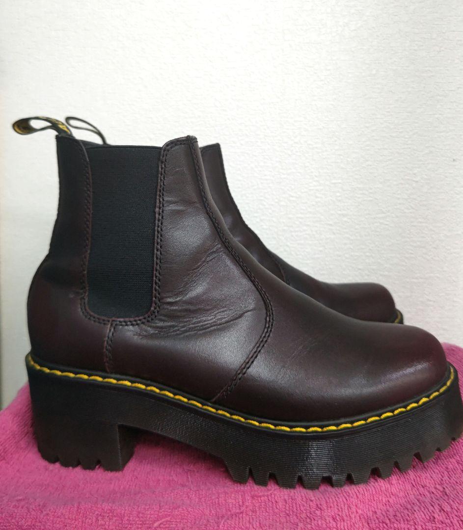 ドクターマーチン サイドゴアブーツ バーガンディ uk6.5 男女兼用
