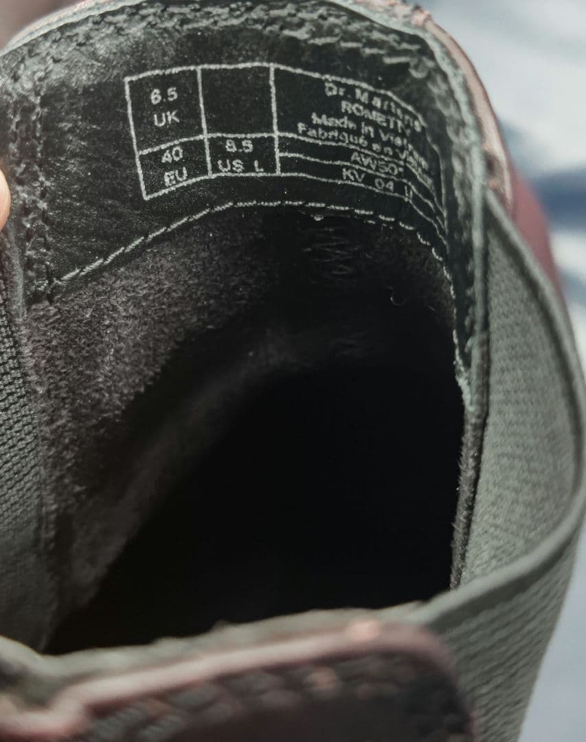 ドクターマーチン サイドゴアブーツ バーガンディ uk6.5 男女兼用