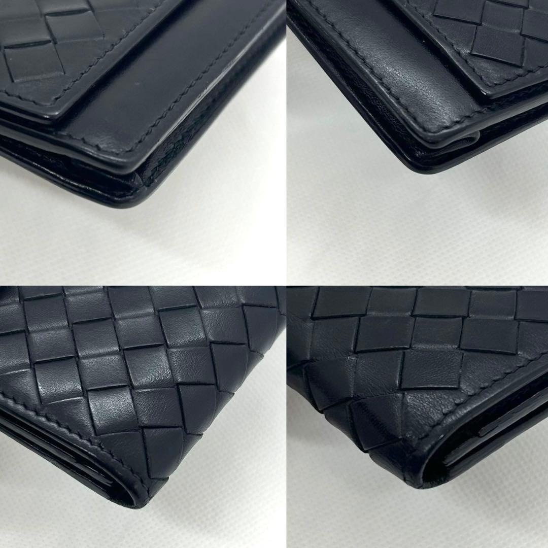 美品＊ボッテガヴェネタ 名刺入れ カードケース イントレチャート 編込み 黒