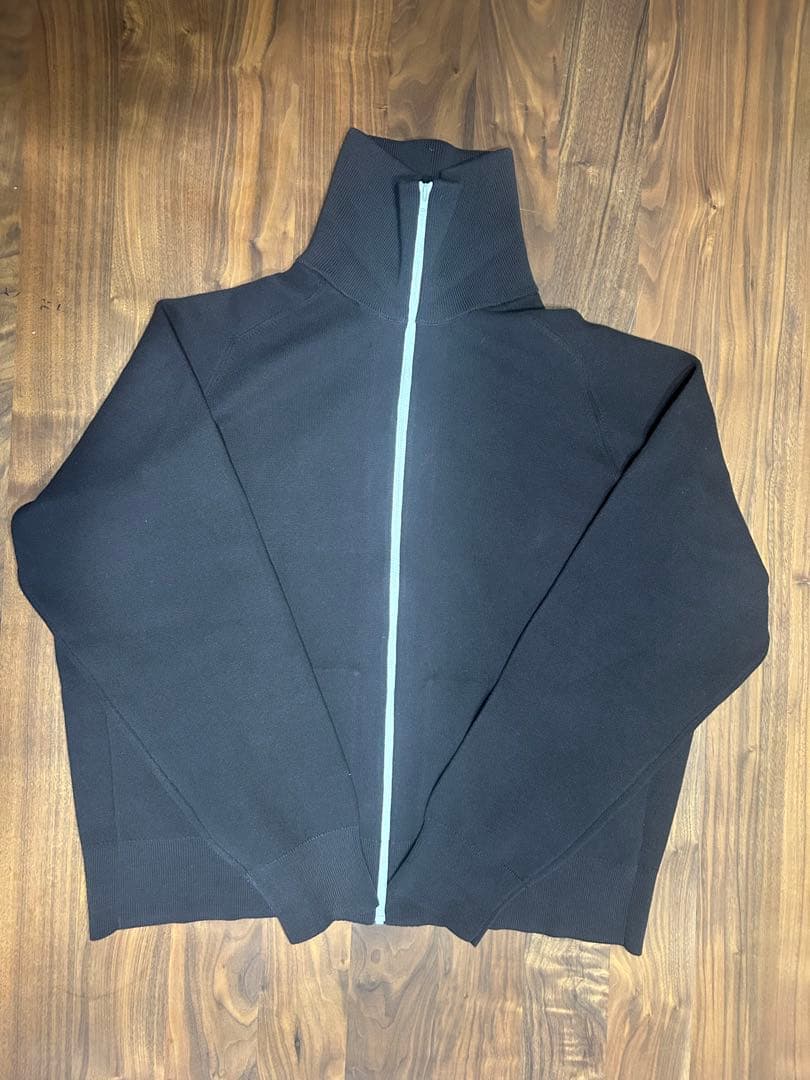 ユニクロC ミラノリブフルジップカーディガン　ダークブラウン　XXL