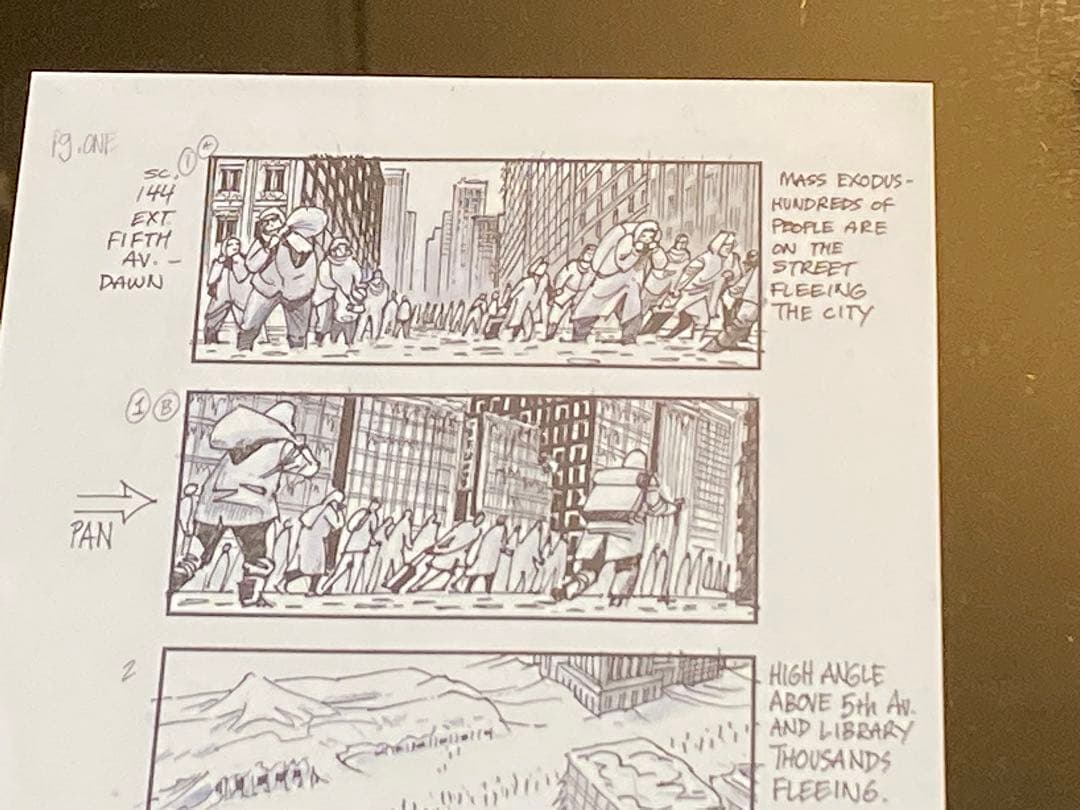 【希少】映画 デイアフタートゥモロー アートボード 絵コンテ