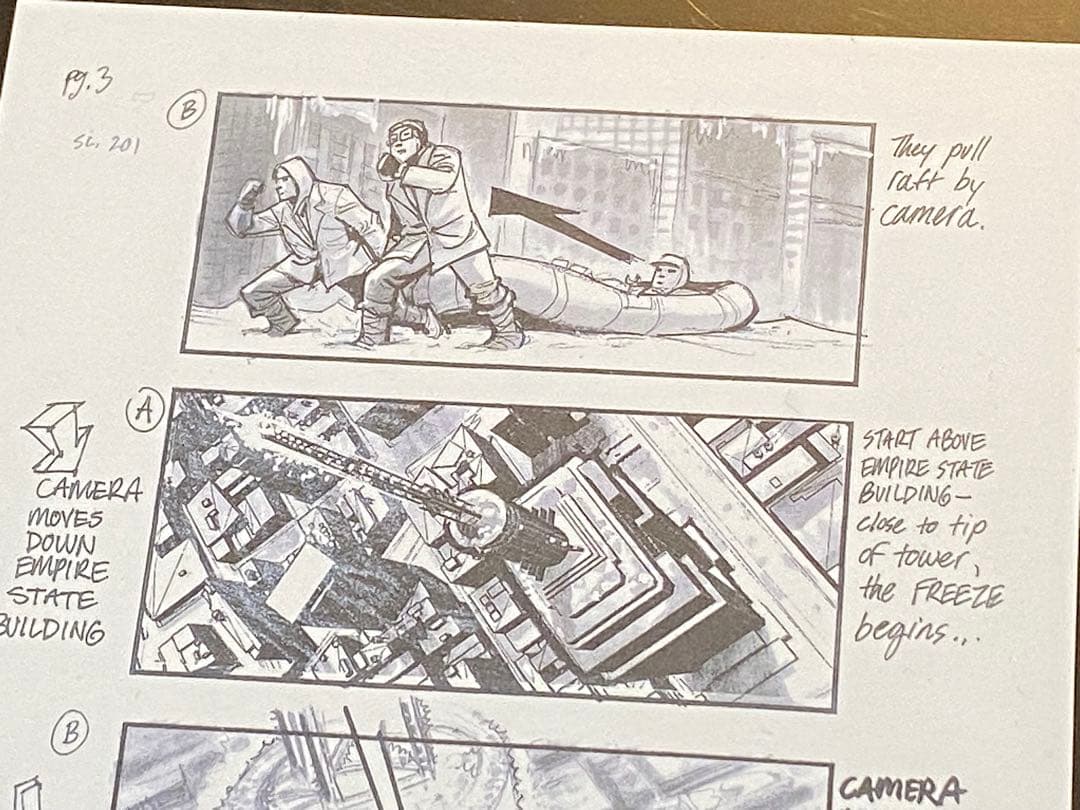 【希少】映画 デイアフタートゥモロー アートボード 絵コンテ