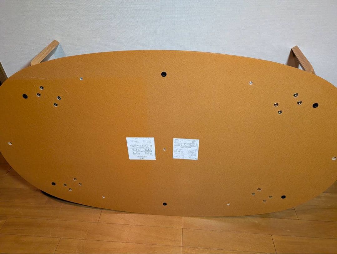 ■送料込■無印良品 木製楕円こたつ 曲木脚 フラットヒーター タモ材 暖房器具