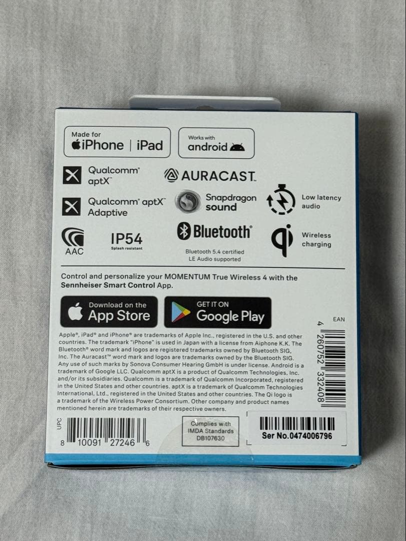 MOMENTUM True Wireless 4 ブラックグラファイト